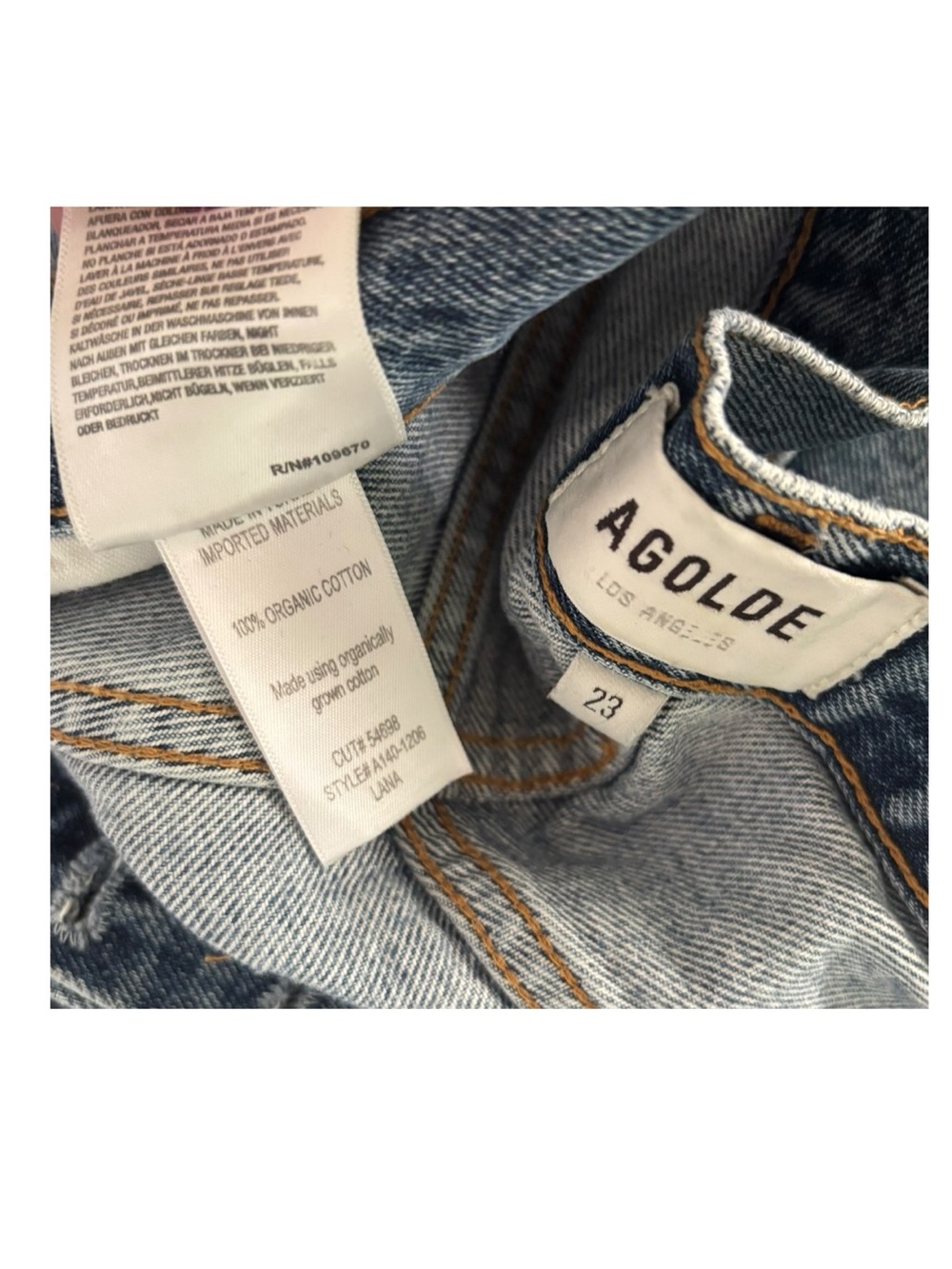 Agolde Lana Distressed Straight Leg Jean - Picture 5 of 5